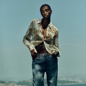 Zara floral print shirt